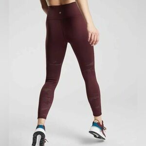 Athleta 7/8 Leggings Burgundy M